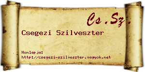 Csegezi Szilveszter névjegykártya
